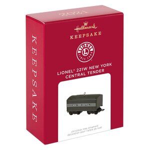 New! Lionel 221W New York Central Tender Hallmark Keepsake Christmas Ornament